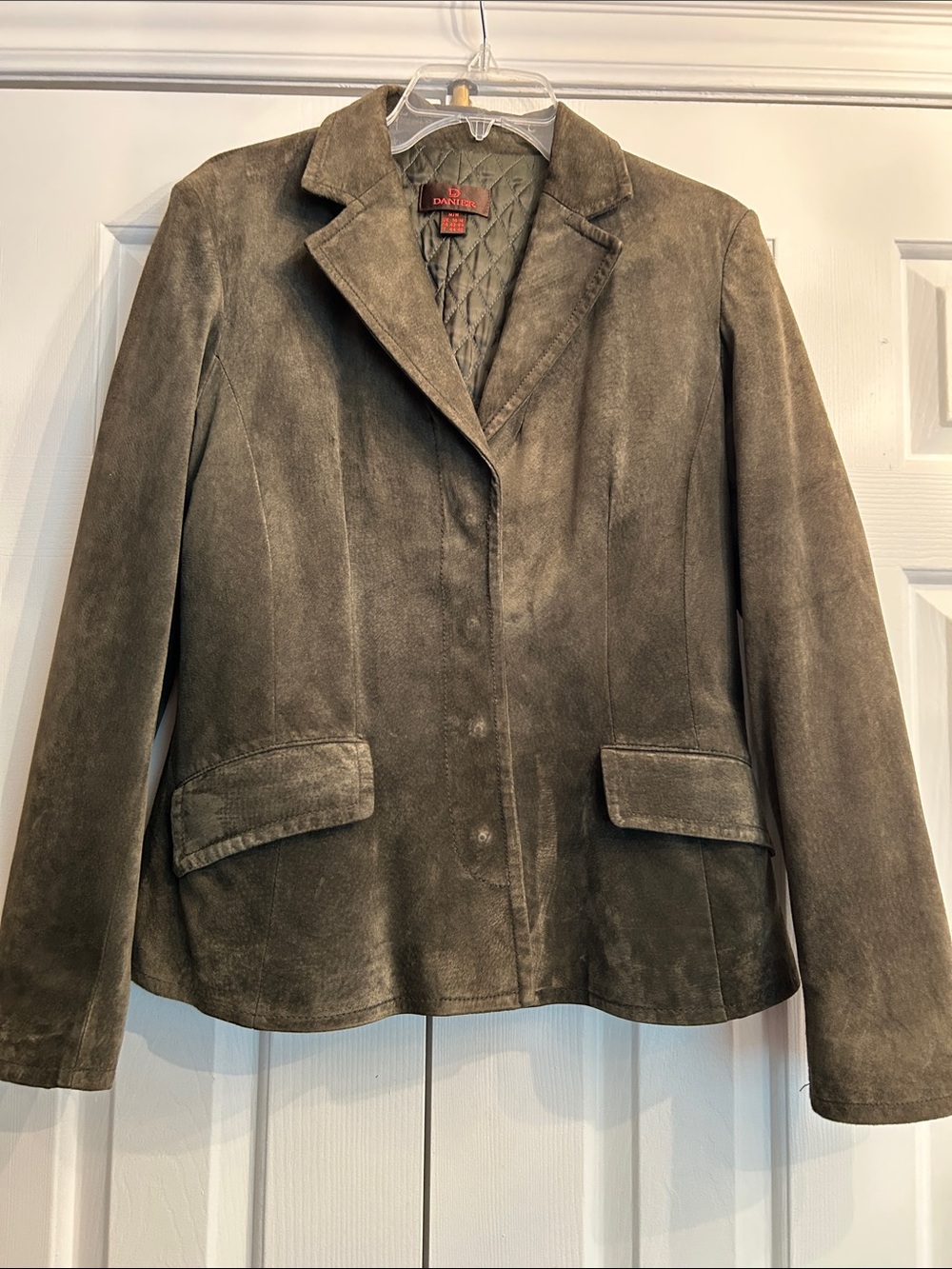 Danier Olive Green Suede Women's Blazer Jacket. Very good pre- owned condition.